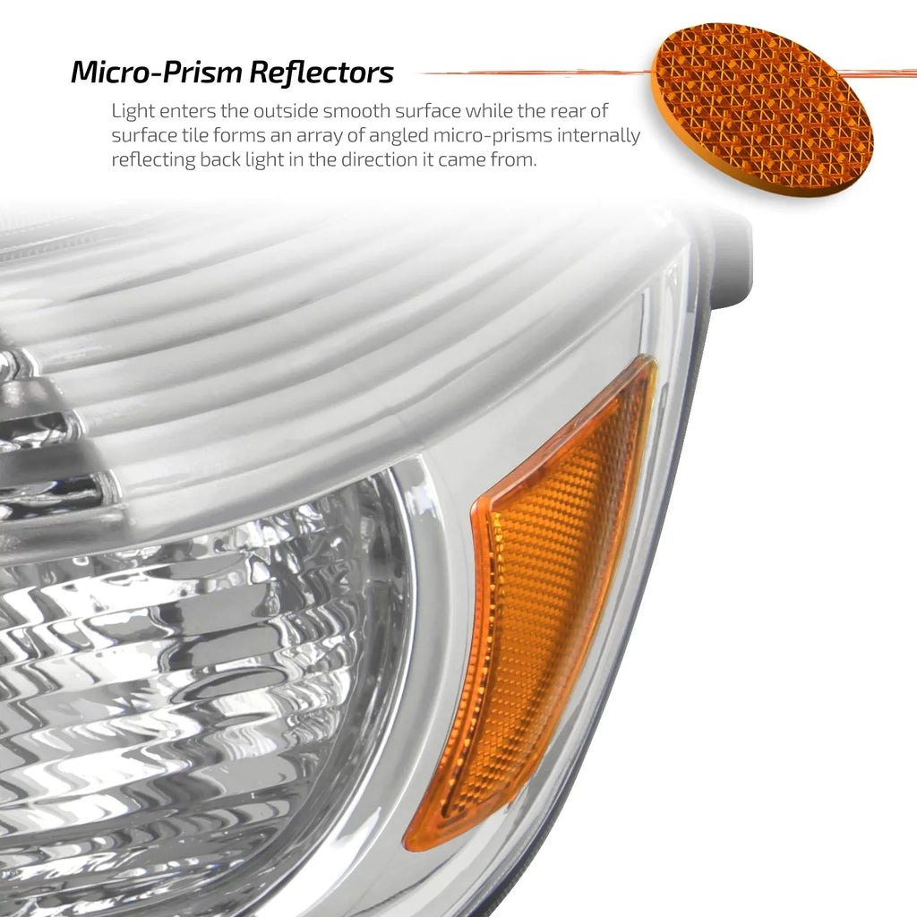 '- Fits Left+Right Pair Headlights 2008 AKKON highlander 2010 [Halogen 2009 Chrome Type] Replacement
