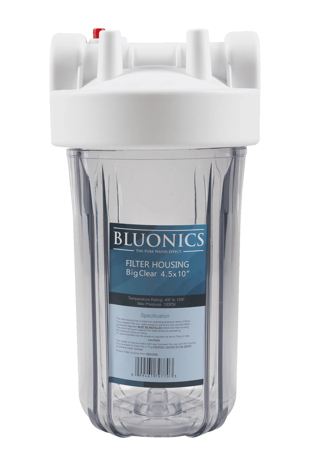 Big Sediment House liquid Housings Clear Two Blue Whole & ^ Transparent w/Pleated 10" Blue Filters Filter Carbon