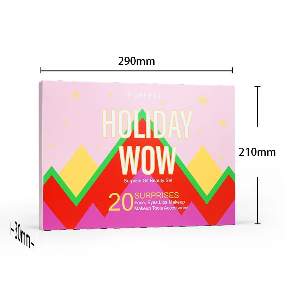 Calendar Advent Set,Xmas for Kit Gift Day Teens Christmas gift 2024 Girls Full Makeup Gift Calendar Valentine's Makeup Calendar IKOMMI Women for Countdown Box