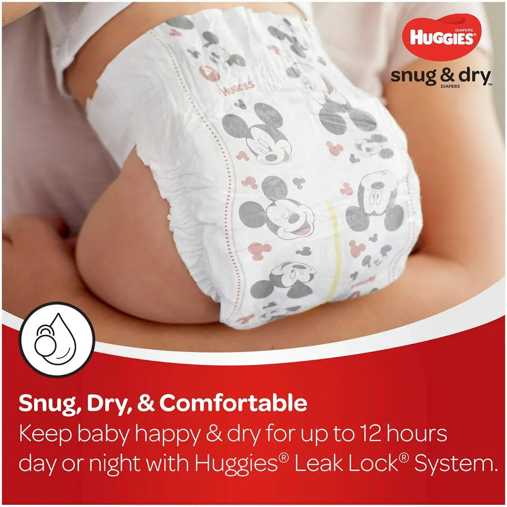 54 Count) 6 dimension and Snug Diapers Pack, (54 Baby HUGGIES Dry Count Big