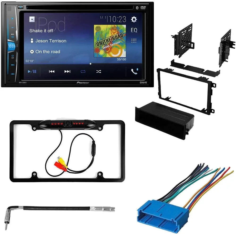 Din Car Kit Installation Backup Bravada Oldsmobile - for Stereo DVD Bluetooth Bundle Touchscreen, and Dash Pioneer / Mounting Double Multimedia 1998-2001 Camera, KIT2394 with Kit