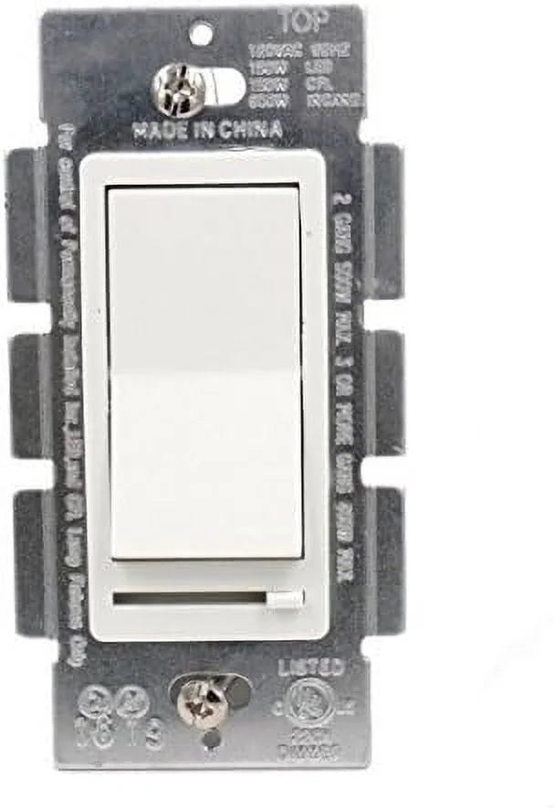 Switch LED Wire Dimmer CFL Way Compatible, Switch Wall Lights,Three 600W Required, Neutral & Incandescent, & No 120V, LED And LED Pack Pole,150W 3 Single For Rocker Dimmer, Slide