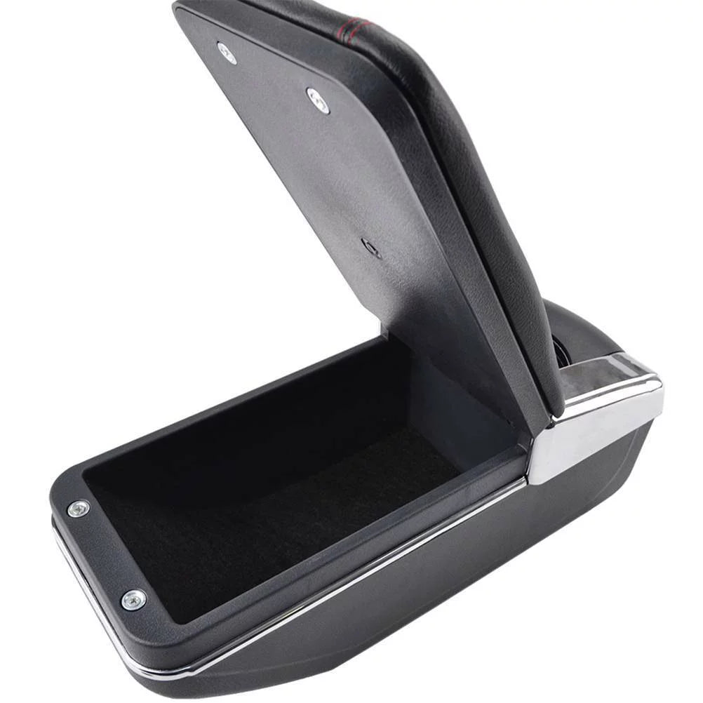 Compartment Fit For 2002-2008 Black Box Honda Central Armrest Console Jazz/ Storage
