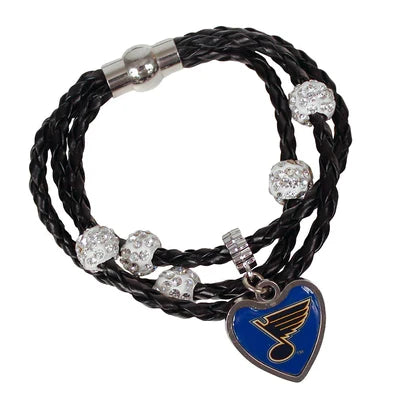 Braided Bracelet Louis Blues Charm St.