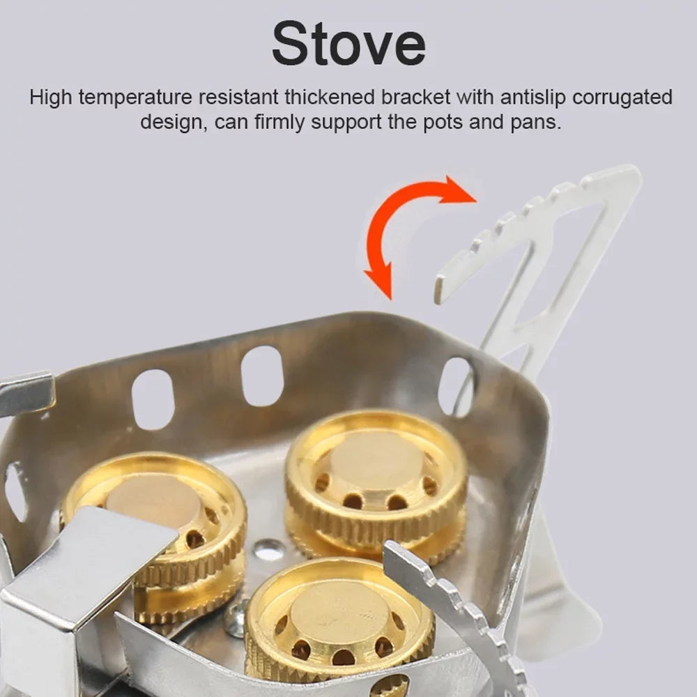 Camping Windproof Valve Stove, Cooking Tomshoo 6800W Adjustable Gases, High Hiking for Picnic Backpacking