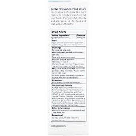 oz 3 5 - CeraVe Therapeutic Cream Hand Pack Each