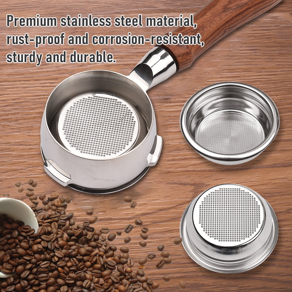 Cup Wooden Naked Barsetto Stainless For Ba101 3 Ears Steel Filter Coffee Calphalon Ba102 Bottomless Handle Temp Basket Portafilter 58Mm Replacement Iq