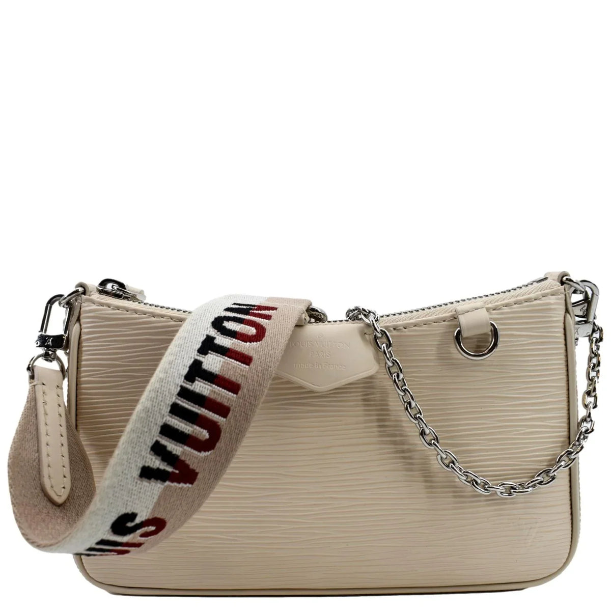Cream Pouch Strap Leather Epi Easy Shoulder Bag Pre-owned On