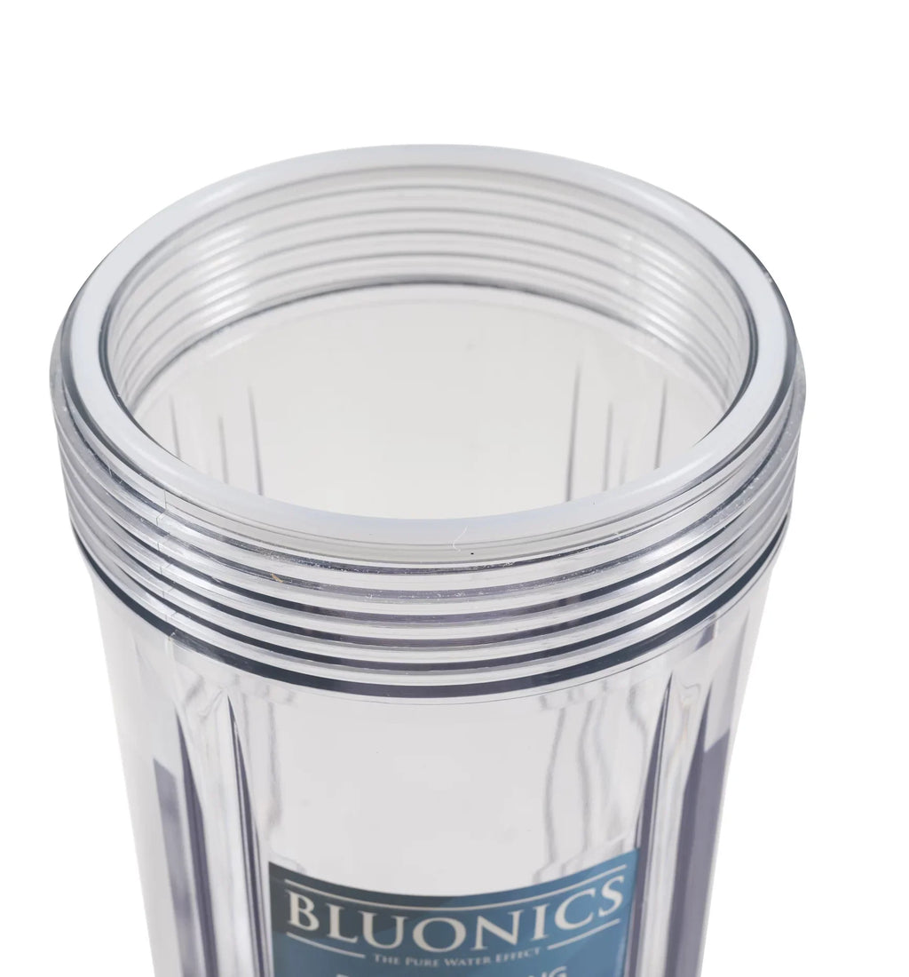 Big Sediment House liquid Housings Clear Two Blue Whole & ^ Transparent w/Pleated 10" Blue Filters Filter Carbon