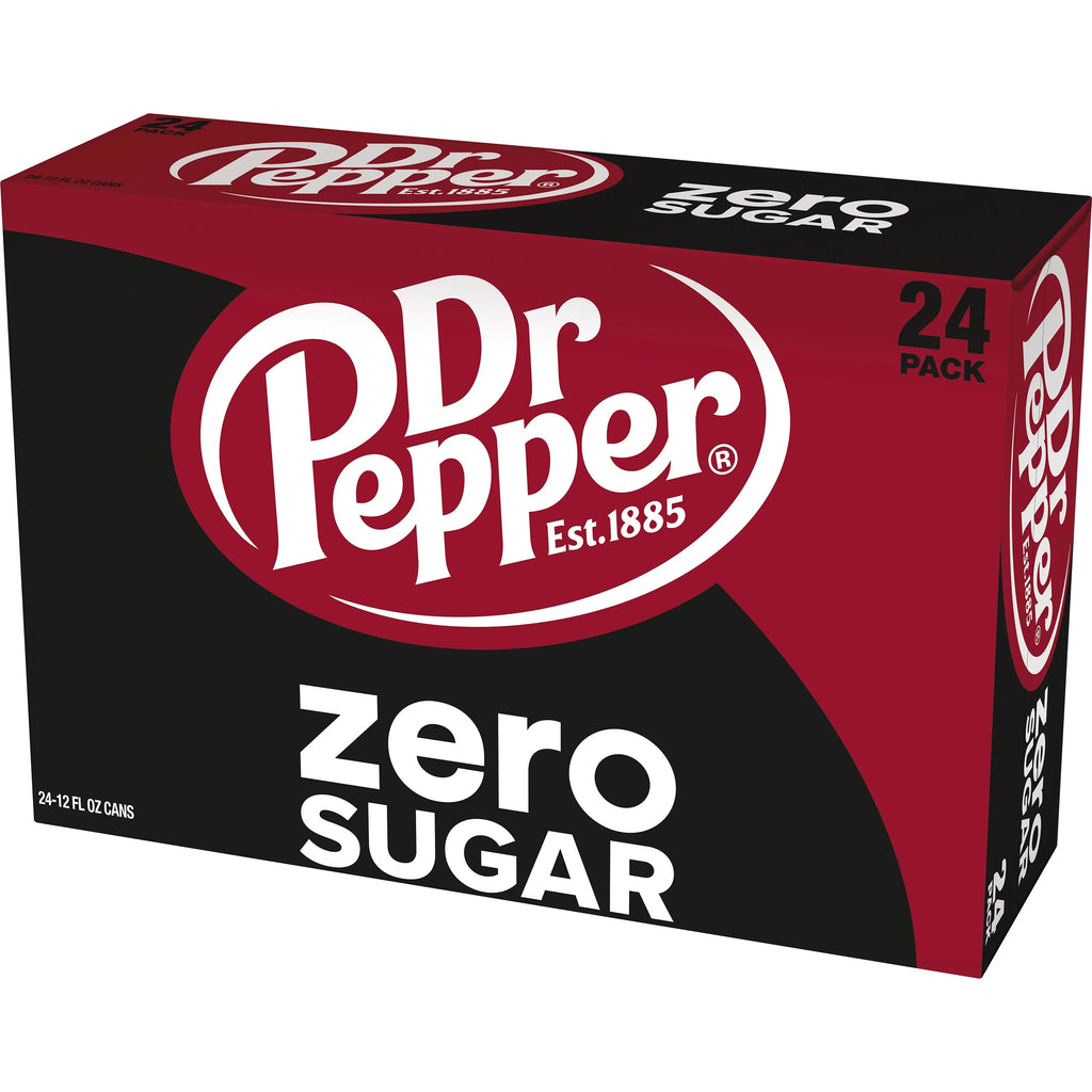 Cans Pop, Zero Soda Pack 24 Dr oz, fl Sugar 12 Pepper