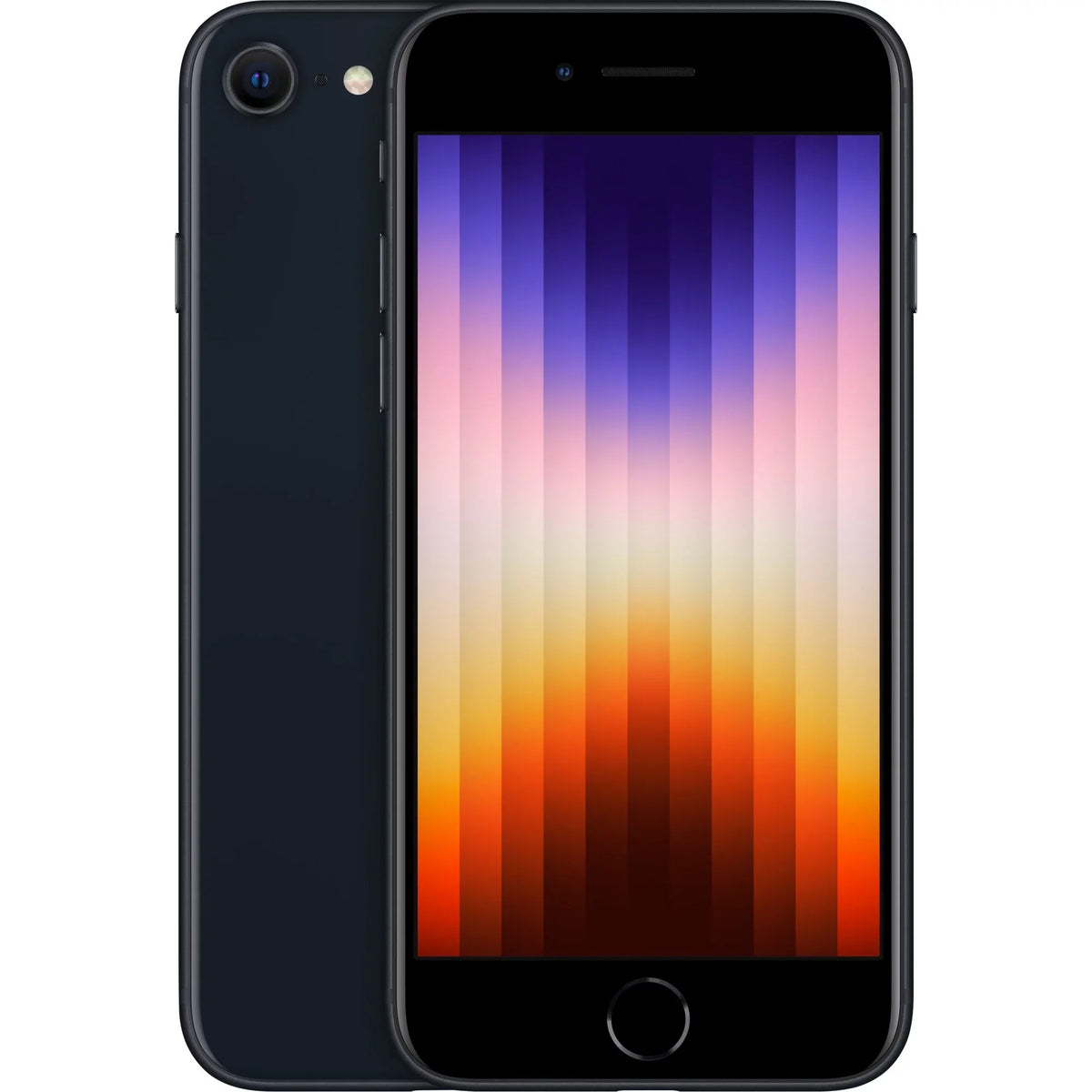 (Refurbished: Midnight GSM/CDMA SE Unlocked iPhone 128GB Smartphone (2022) Pre-Owned - Good)