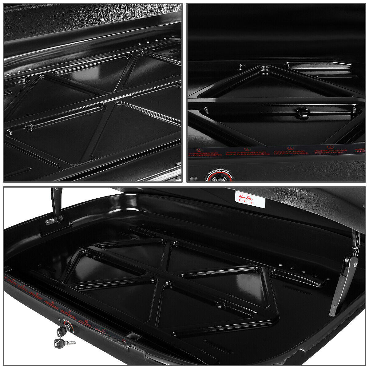 Lock Box Cargo Storage Top Teledu Vehicle with Car Roof Mount Carrier Travel Waterproof
