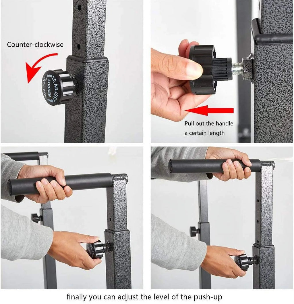 Strength Training Heavy Stand Adjustable Dip Gym Duty Station Equipment Multi-Function Tower Home Workout for Fitness Power