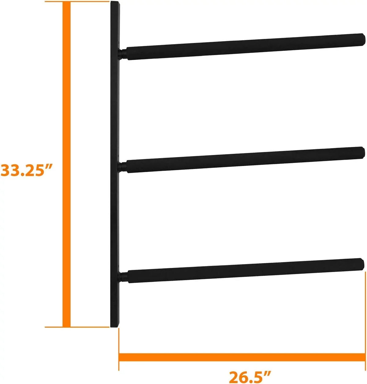 Longboards, x Display Racks, Surfboards, & Snowboards, Yes4All with Up to Mount Paddle Foam, Heavy Duty 5.51" x Board Steel 3 Padded Hanger Store Wall Black, 3.54" 34.25" Surfboard