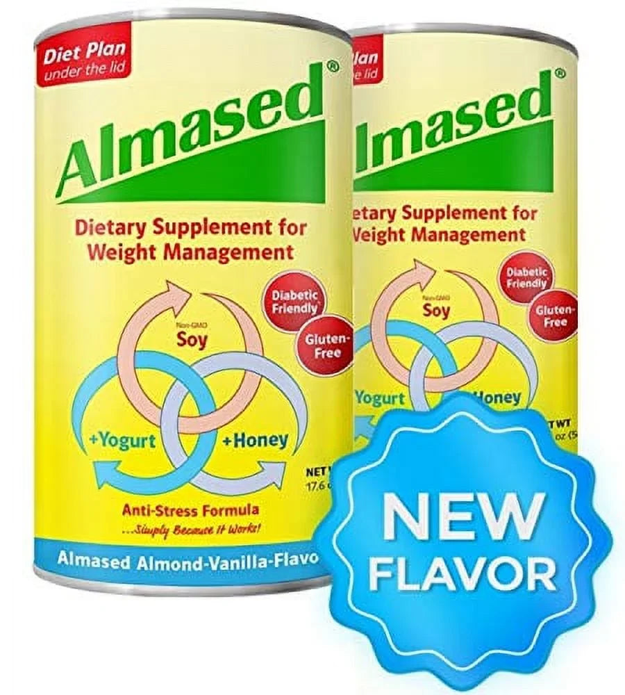 Almased Flavor, non-GMO Powder Replacement shakes Meal Weight Gluten-Free, (2 – oz 17.6 Loss – Vanilla pack)