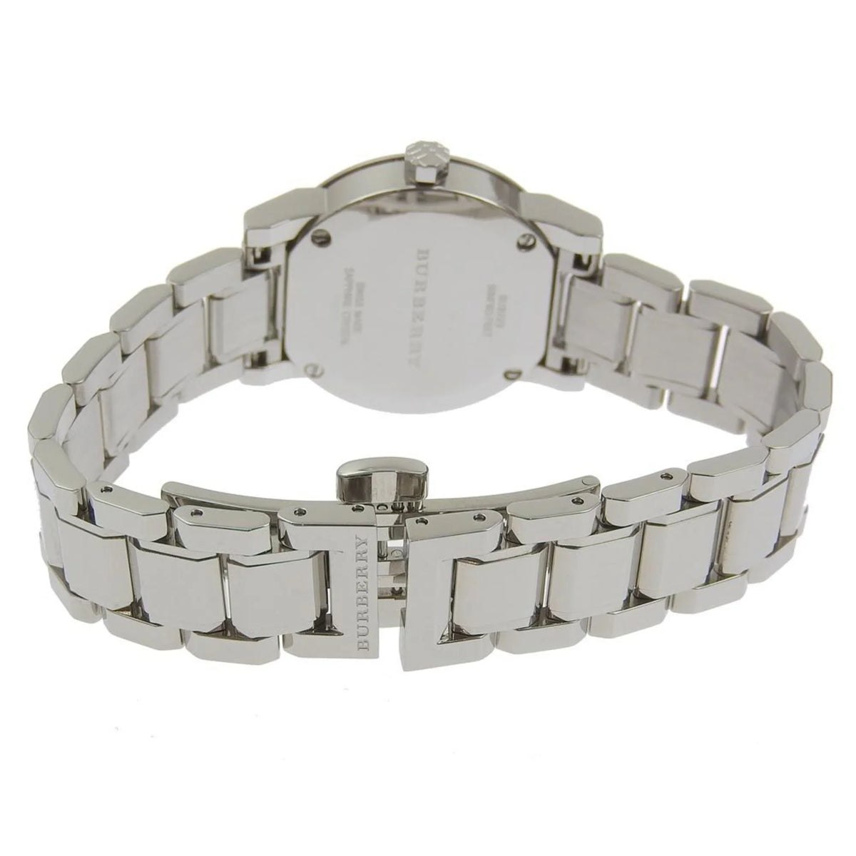 Stainless Dial Steel Analog Silver Pre-Owned Quartz Watch BU9229 Ladies (Good) Burberry Display