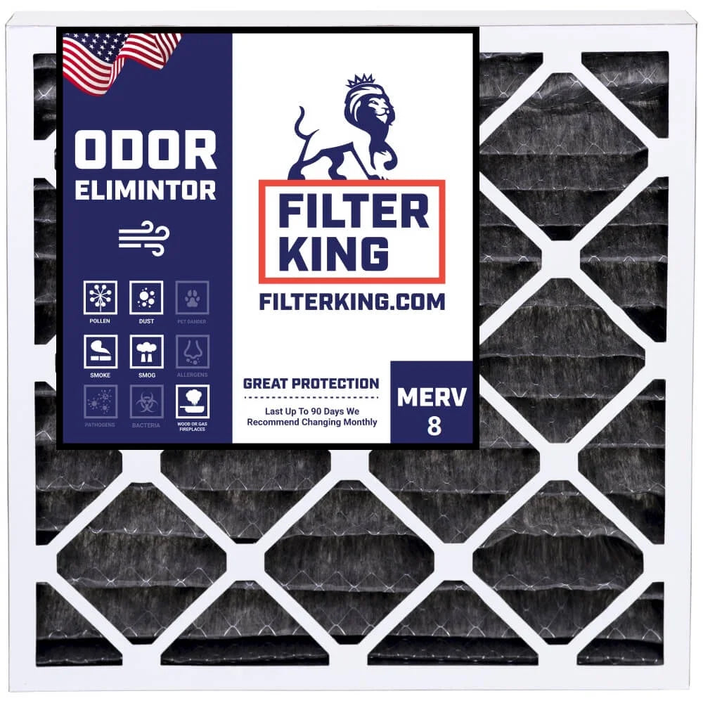 x USA Air | King | 8 23.5x25x1 .75" MERV Furnace dimension: Actual 25 HVAC Pleated | Filter MADE x Filters | Carbon Filter 4-PACK IN 23.5 A/C