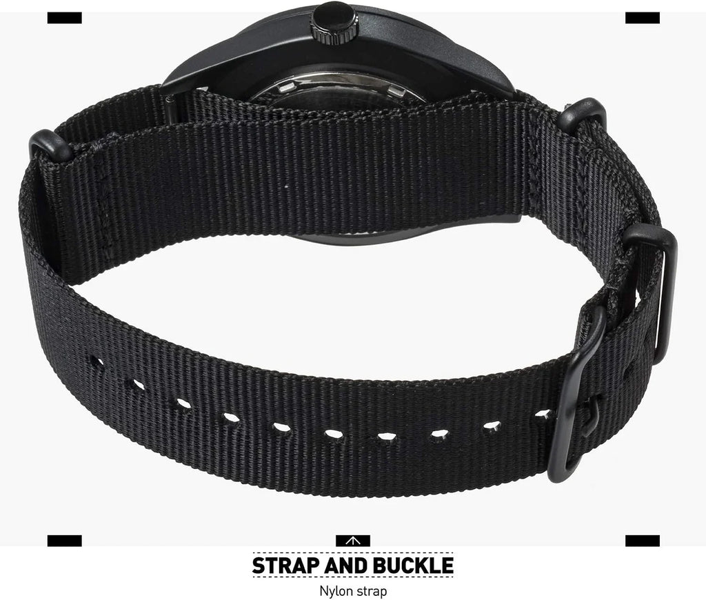 Military Work with Tactical Men Black Analog, Wristwatch, Hour 12/24 Watch, for Army Men's Watches Nylon Band Sport exterior Wrist Waterproof Field Date Day
