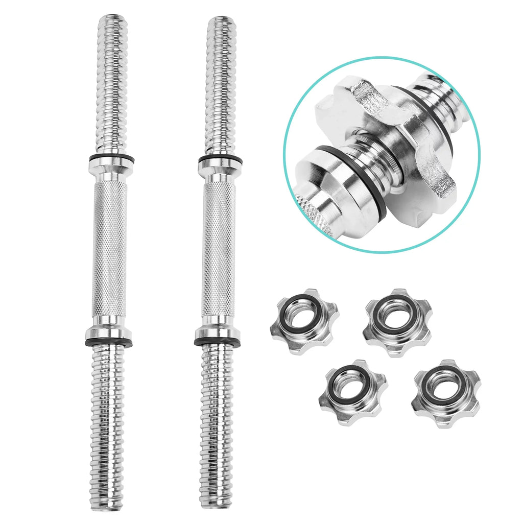 Adjustable Weightlifting - 1 Handles/ Threaded Bar inch 45cm Hex - Weight Dumbbell Fit SAYFUT Plate Dumbbell nut Accessories, 17.77''/ Standard Handles