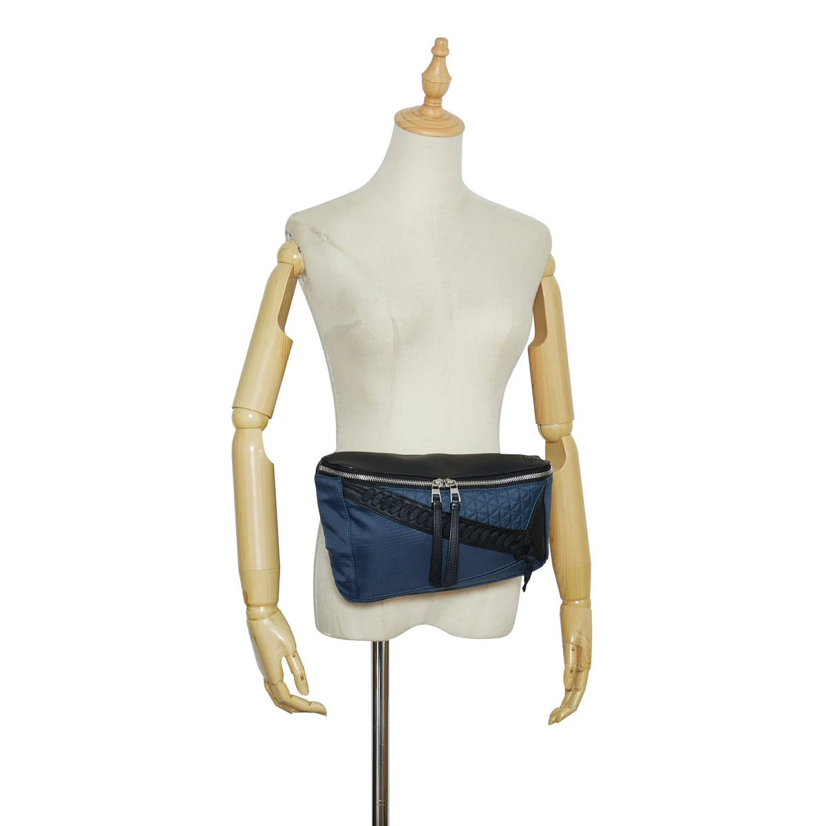 Belt Bag Fabric Blue (Good) Nylon Puzzle LOEWE Authenticated Pre-Owned Unisex