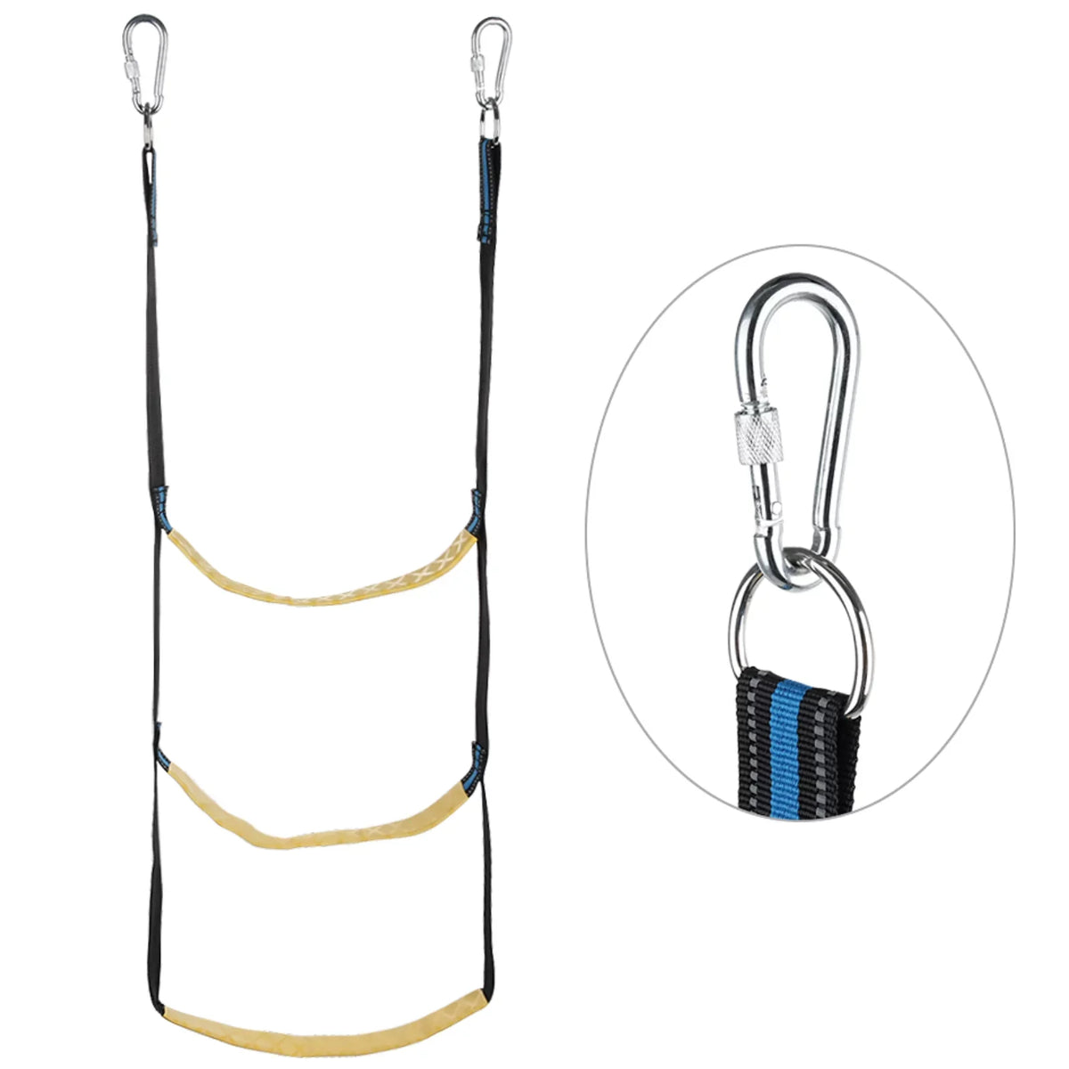 Canoeing, Climbing Folding Boarding Kayak, Motorboat Inflatable Rope Boat Ladder, Ladder, Boat, Rope Sailboat, for Marine Ladder Portable 3-Step
