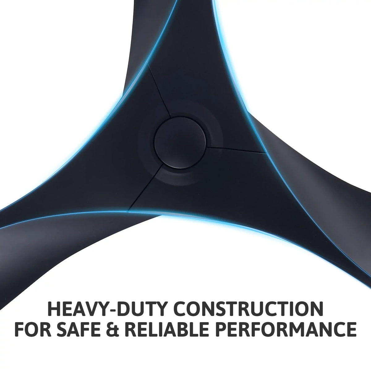 6 Speeds, Timer, Smart Blades, Black Ceiling with Control, 52" Remote 3 Fan