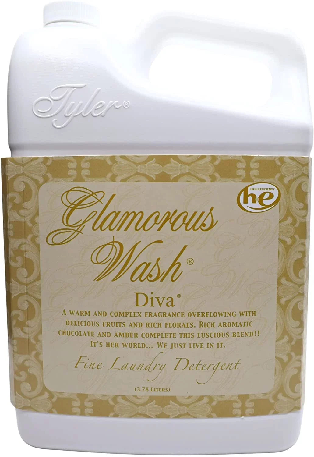 Diva Company Wash Machine Fine for Container Detergent 1Gal Glamorous Laundry Liquid Liquid Laundry Designed Tyler Candle Washable - - - and 3.78L Detergent apparel Hand