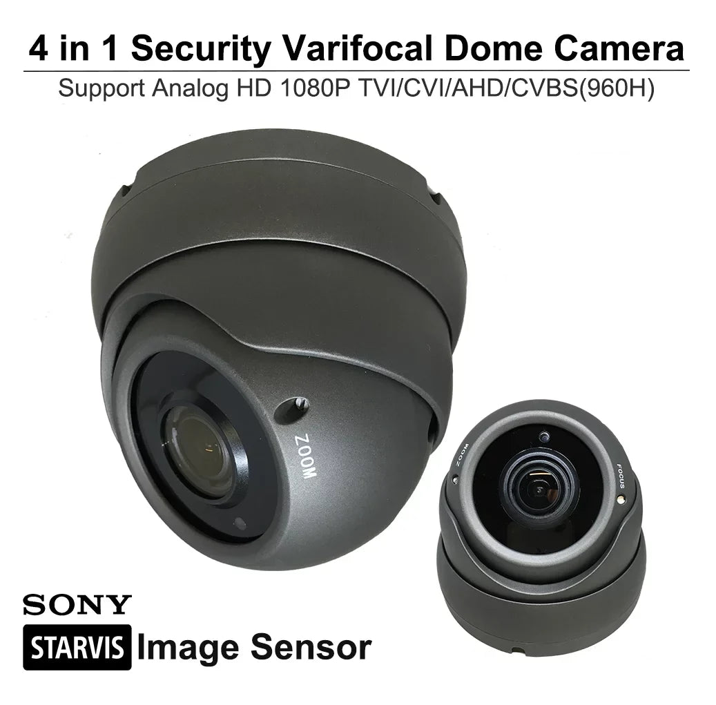 TVI/AHD/CVI/CVBS HD 1080P VARIFOCAL FULL IR ANALOG 2.4 MP 2.8-12MM IMAGE STARVIS SENSOR (CHARCOAL) IN/exterior