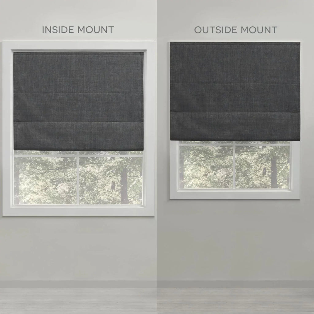 Shade, Total Blackout Grey Ricardo Roman Home 23"x64", Exclusive