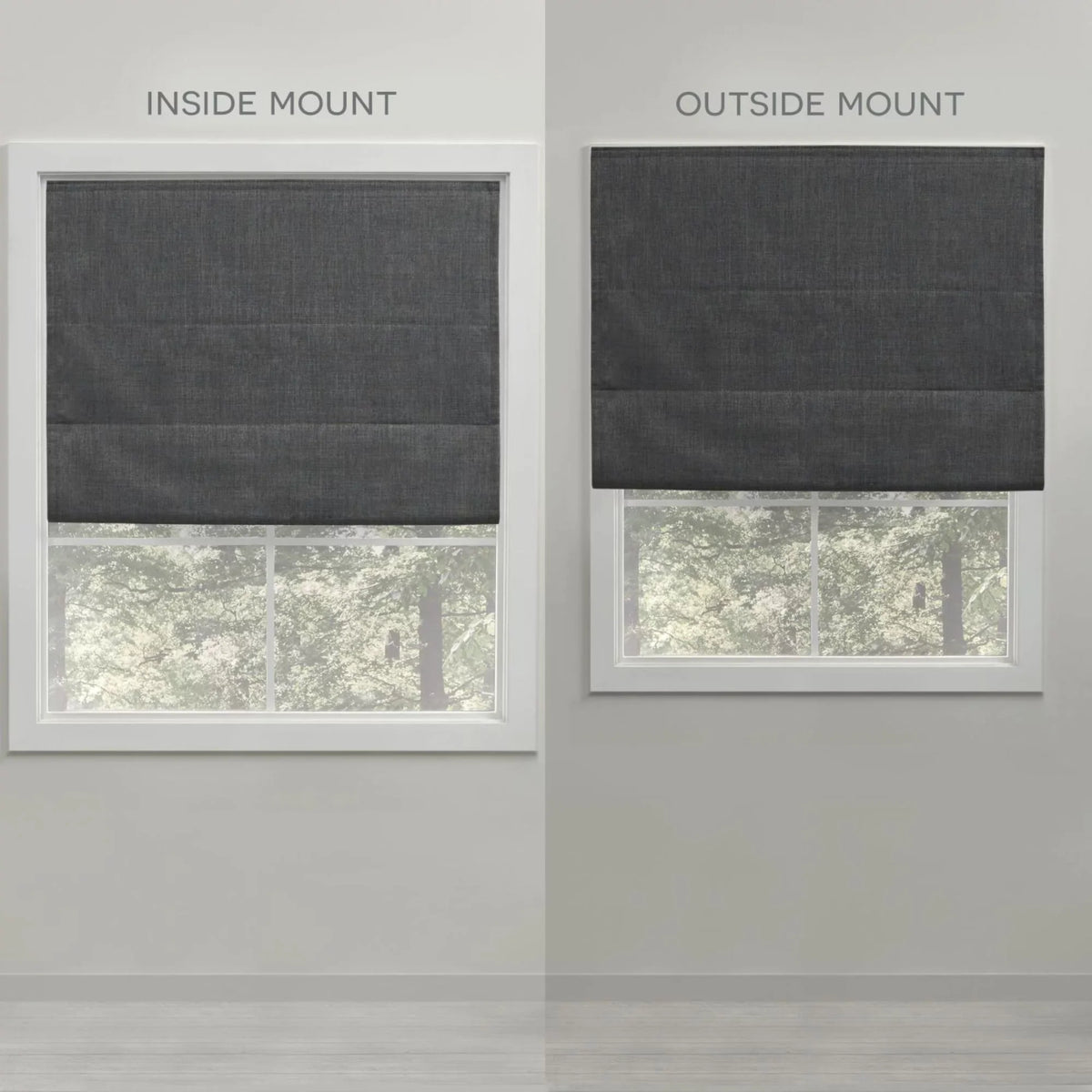 Shade, Total Blackout Grey Ricardo Roman Home 23"x64", Exclusive