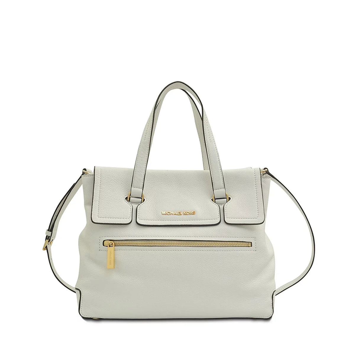 Tote Kors Michael Large Leather White Optic MICHAEL in Mackenzie