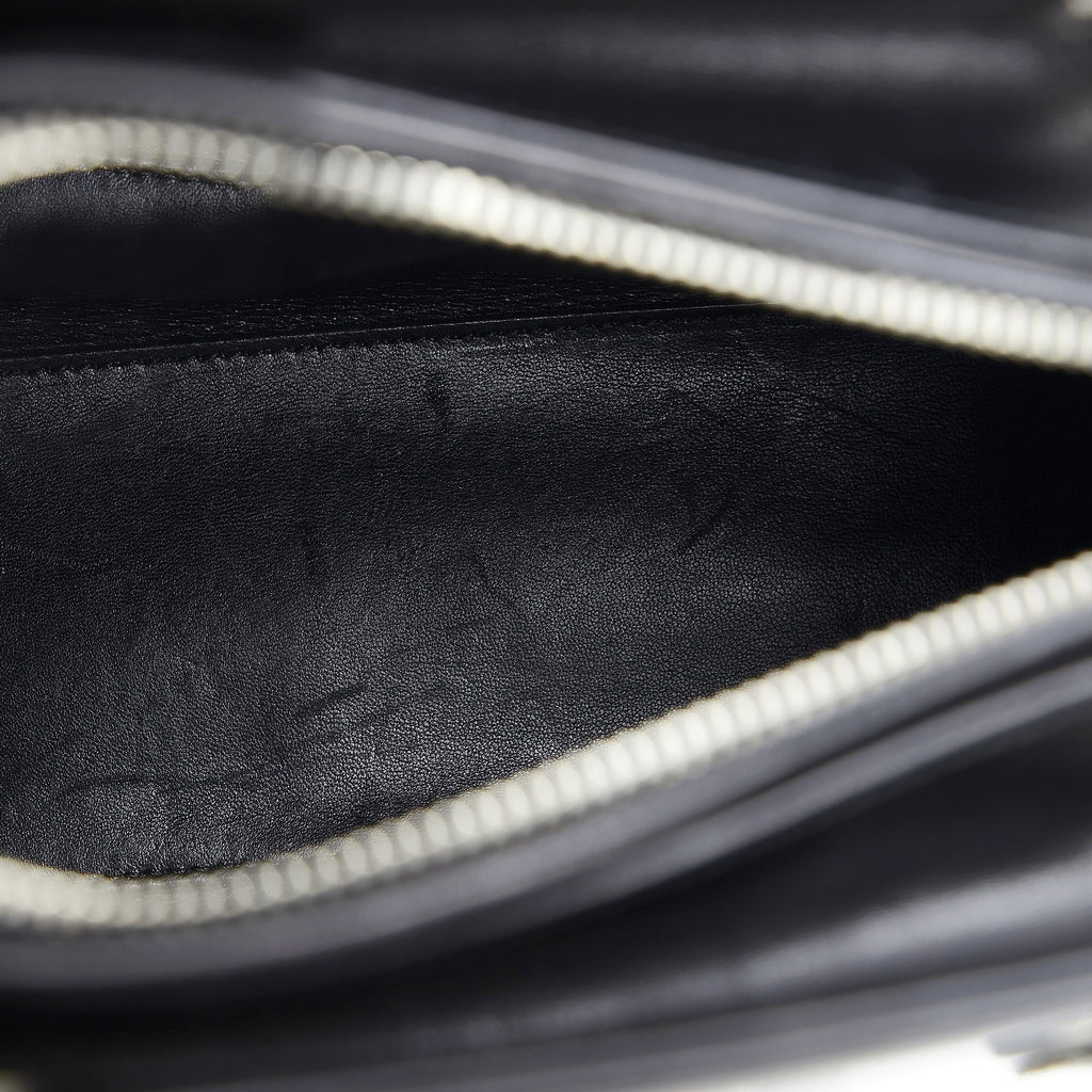 Lady Black Leather Satchel (Good) Pre-Owned Authenticated Dior Unisex Calf Medium Judgement