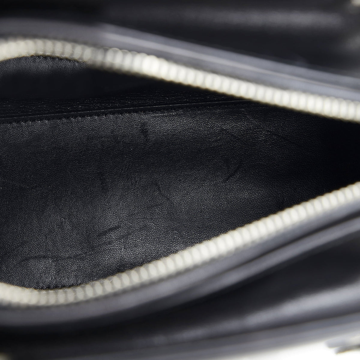Lady Black Leather Satchel (Good) Pre-Owned Authenticated Dior Unisex Calf Medium Judgement