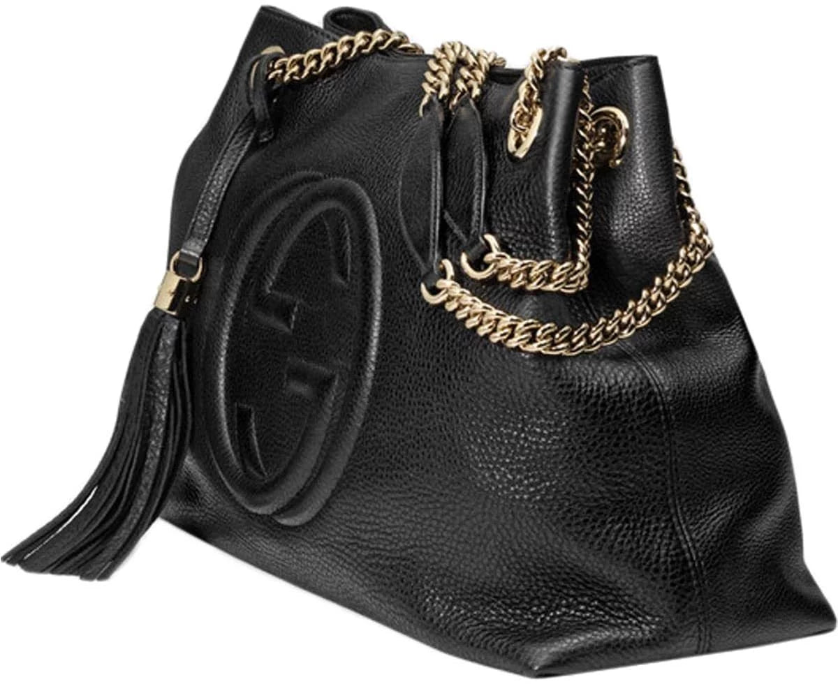 Handbag Black Leather Soho Chain Shoulder