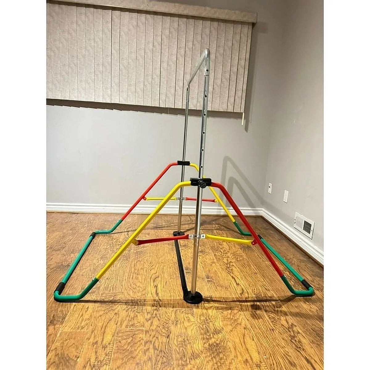 Bar Kids' Folding Equipment, Home Expandable & Gymnastics - Red/Yellow, Adjustable Playground Training