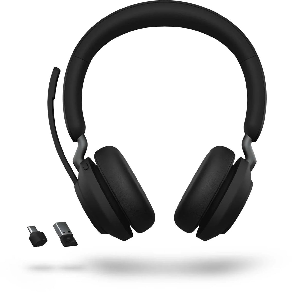 Stand Headset with USB-C USB-C Connector UC Black Ear Jabra Charging Single - - Evolve2 65 Mono