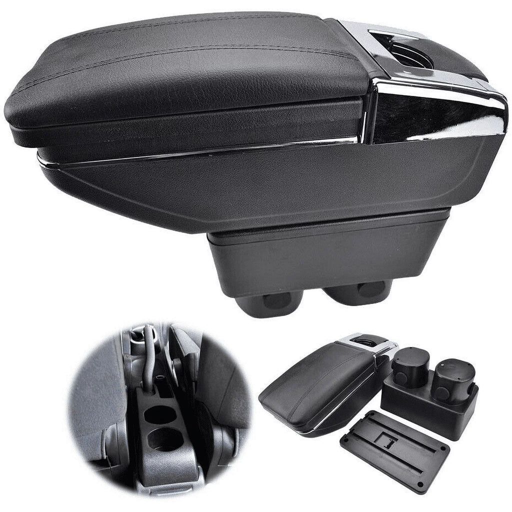 YIYIBYUS Tiida Rotatable Car for Versa Container Central Center Case Storage Black Box 2007-2011 Leather Armrest Console Nissan