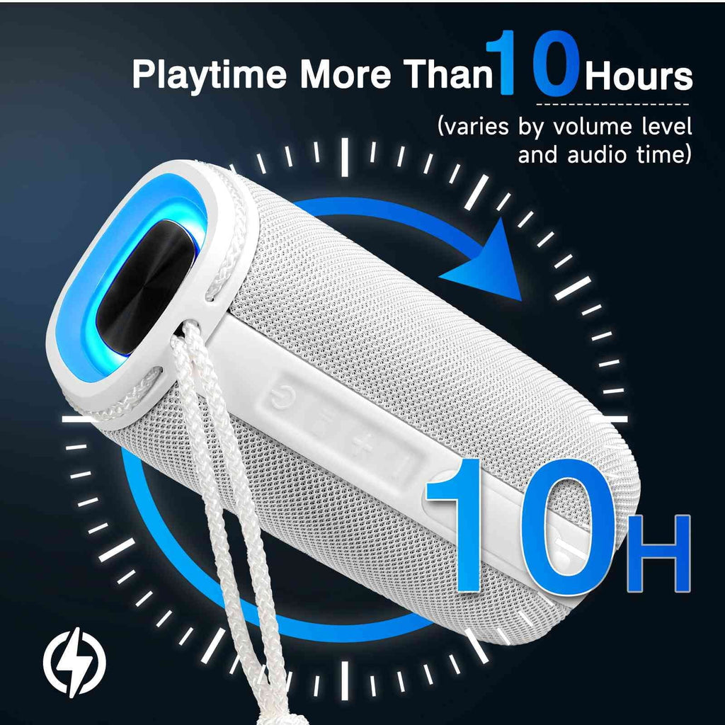 True Portable X808 Surround UrbanX 360° White C5 HD - Speakers Sound BT5.3, Waterproof BLU Pairing, IPX5 Punchy Speaker Speaker, for Bluetooth Max with Wireless Bass,