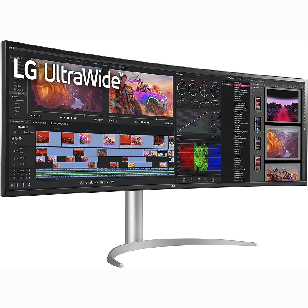 Box Curved FreeSync & DQHD IPS Premium Type-C, 49WQ95C-W Nano Monitor, Open Compatible and Adjustable LG UltraWide x Pro, (5120 HDMI 49" USB AMD NVIDIA G-SYNC 2.1 1440) 32:9 Tilt/Height/Swivel