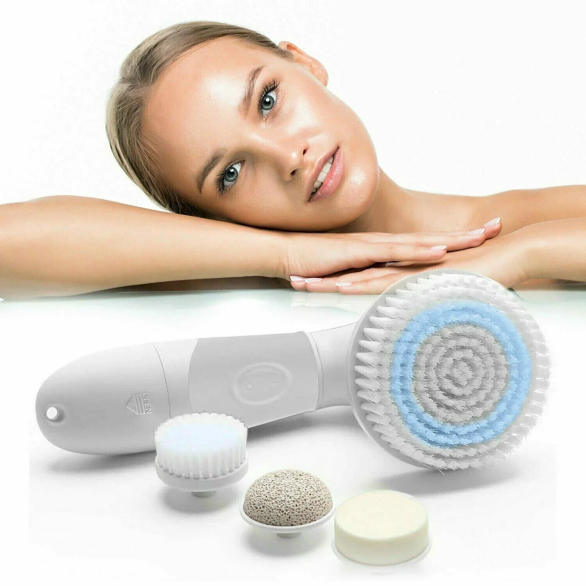Professional Care Sonic & Body System Skin Spa White Kit, Face Polisher