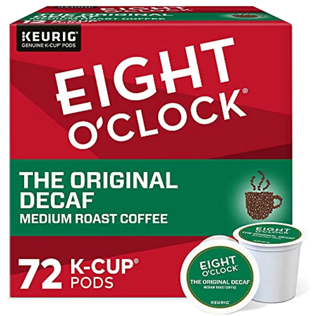 K-Cup Eight 72 Medium Coffee Single-Serve Decaf, Oclock Roast, Original Pods, Count Coffee The