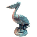 Coastal in. Bronze Beach Statue Nautical Rock Pelican 20 Patina on Homestyles