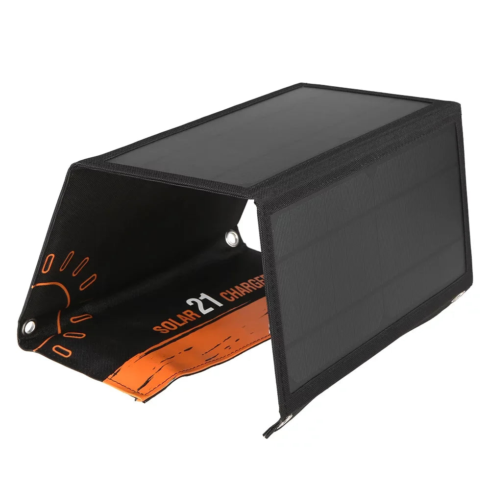 Foldable Camping Dual Survival Portable with Andoer USB Source, 21W and Ports, for Hiking Sun Tool