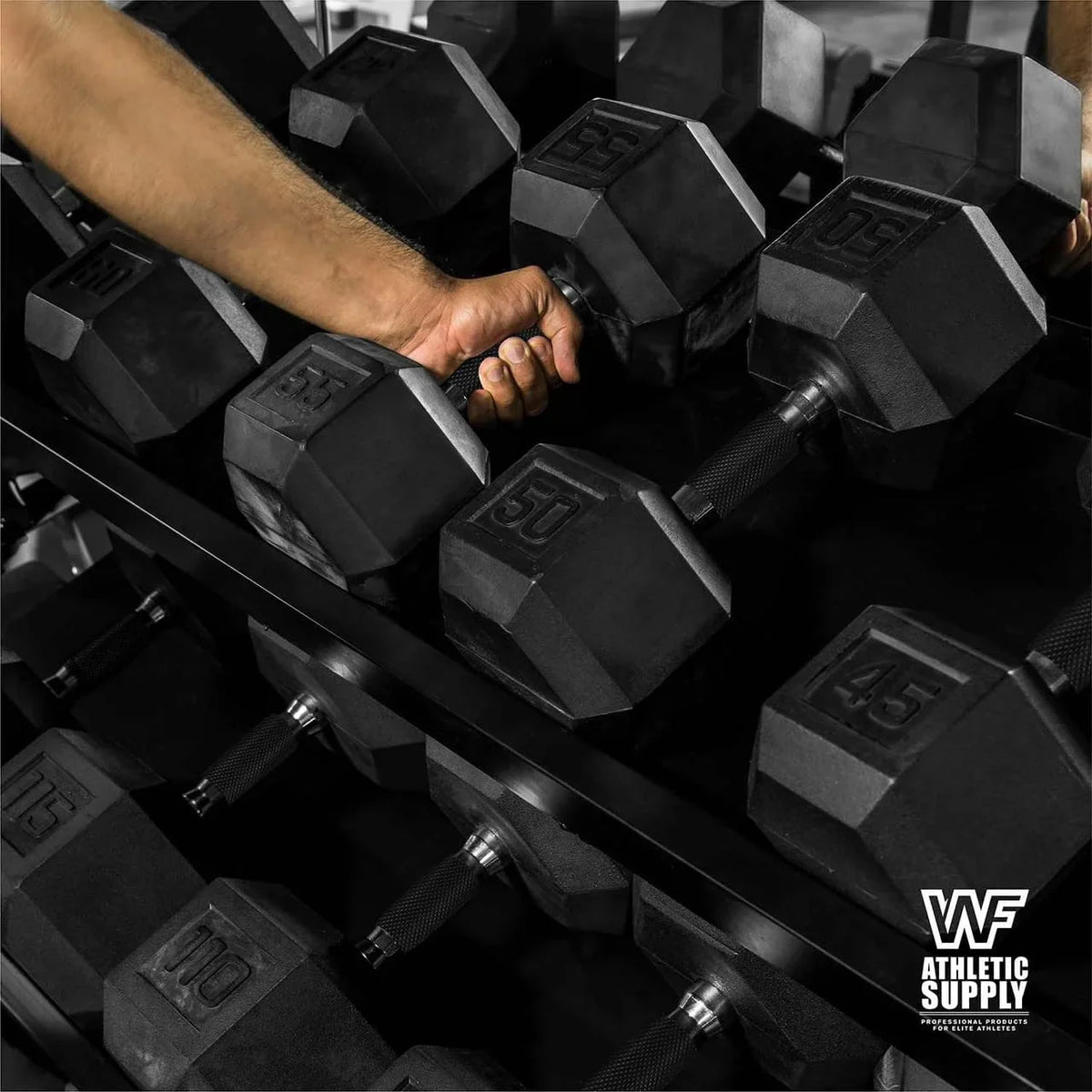 Rubber Toning, Full Workout & Dumbbells With Muscle Handle Hex Building Body Grip Strength For Rubber Encased Contoured