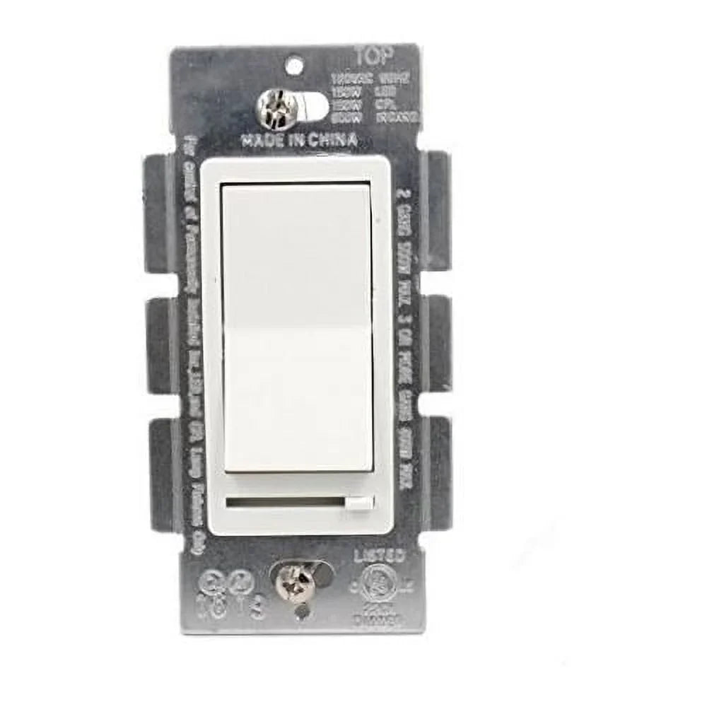 Switch LED Wire Dimmer CFL Way Compatible, Switch Wall Lights,Three 600W Required, Neutral & Incandescent, & No 120V, LED And LED Pack Pole,150W 3 Single For Rocker Dimmer, Slide