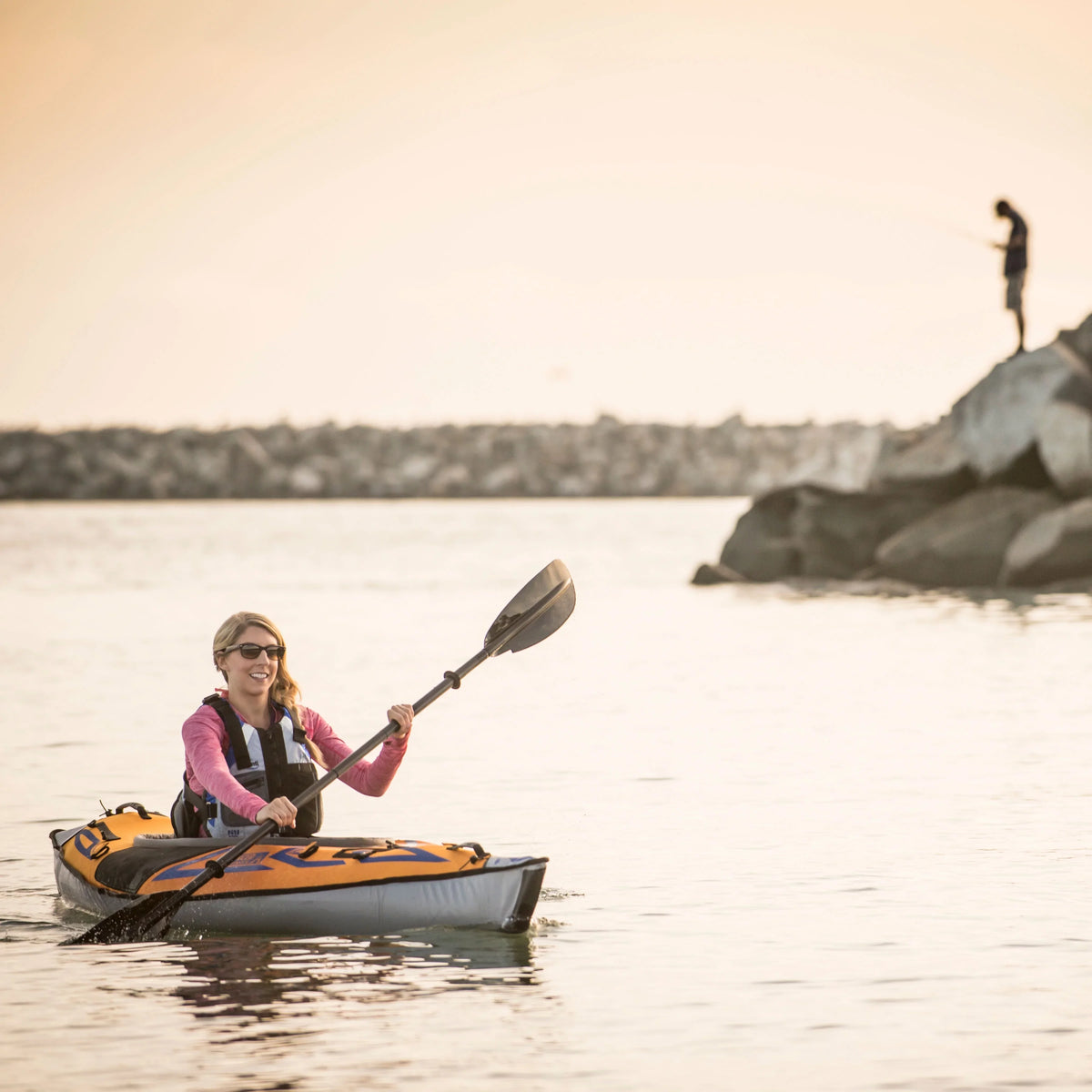 Sports - AdvancedFrame® Kayak with Advanced - Elements Pump Inflatable Orange - ft 10