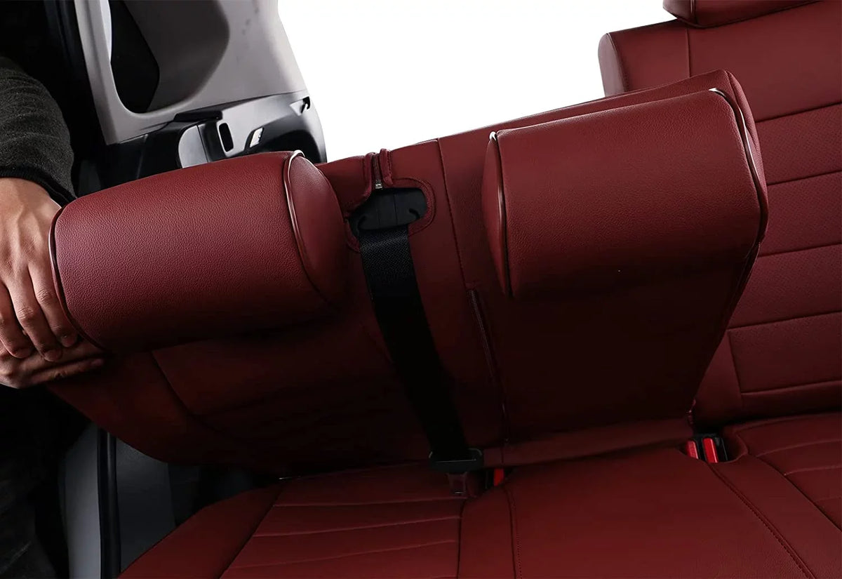 2023 Fit Custom for Auto Leather Taos EKR Covers(Burgundy) 2022 -Full SE Taos Covers Seat S Set Car Seat Volkswagen