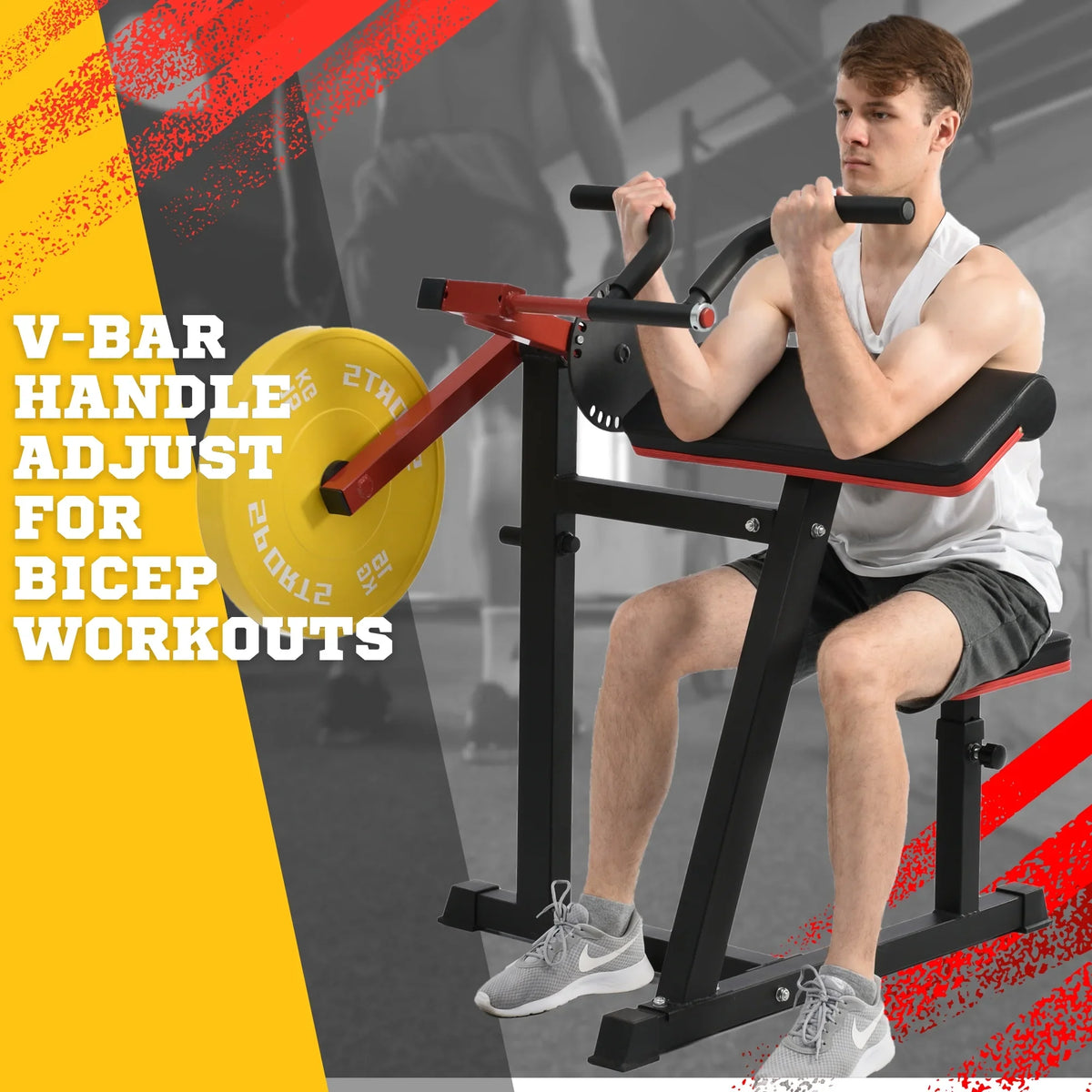 Gym Home Machine Tricep with Adjustable Machine Seat, and Curl Tricep Bicep Bicep Curls Extension