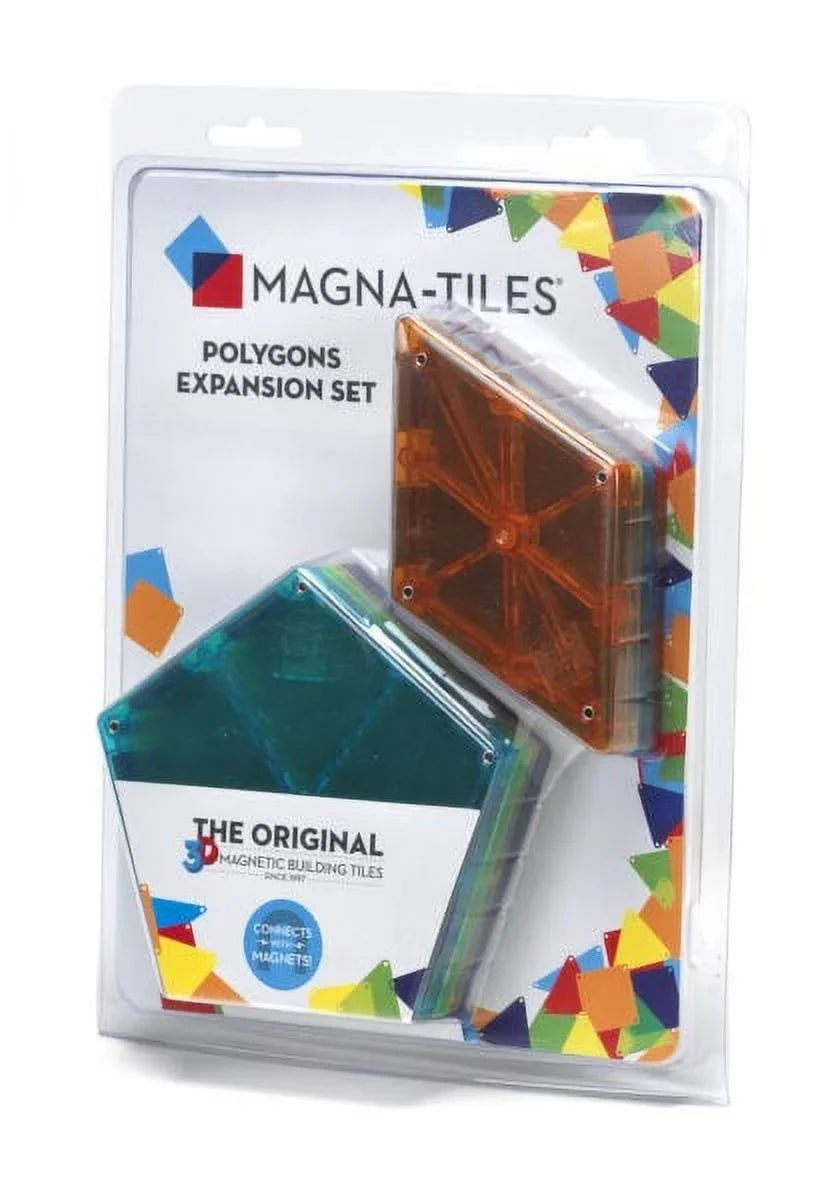 Magna-Tiles – Magnetic – Polygons Original, Expansion and Set – 8-Piece Educational STEM Approved Tiles The Building Creativity Award-Winning