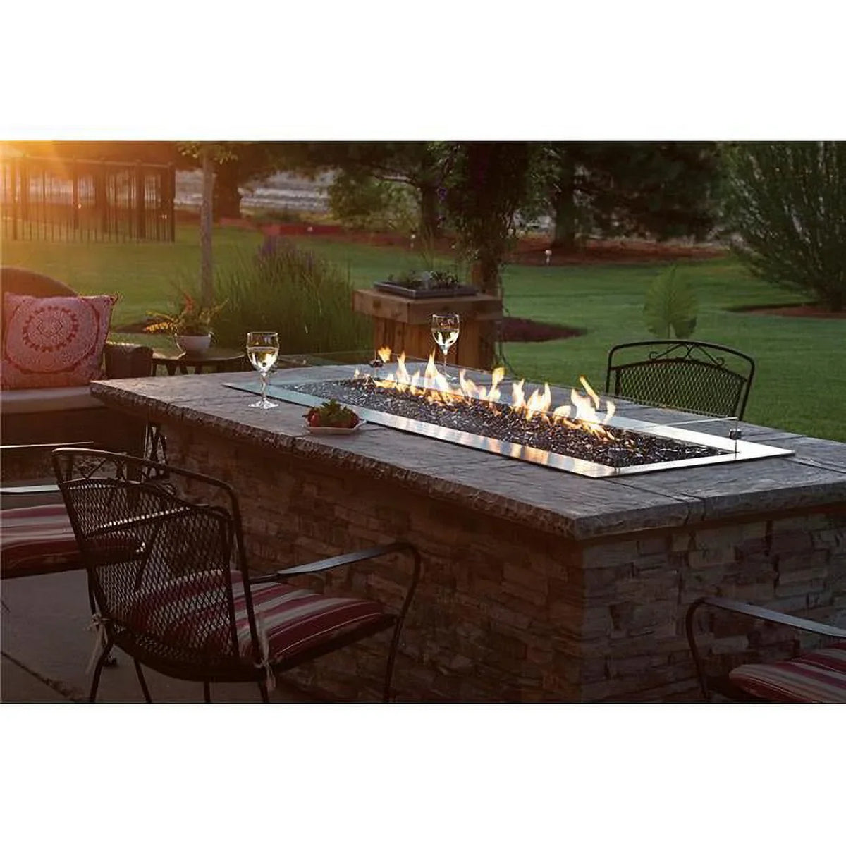 Fire 65000 Ignition, Kit Gas in. Pit Manual Natural Electronic exterior BTU 60 Linear with